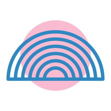 Gökkuşağı. Web simgesi basit illüstrasyon