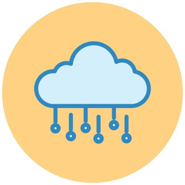 Bulut. Web simgesi basit illüstrasyon