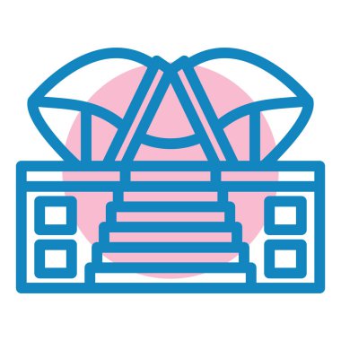 Bina. Web simgesi basit illüstrasyon