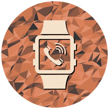 Beyaz arkaplanda akıllı saat simgesi