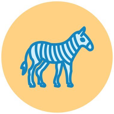 Zebra. Web simgesi basit illüstrasyon