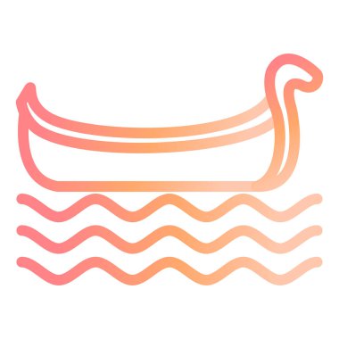 Gondol. Web simgesi basit illüstrasyon