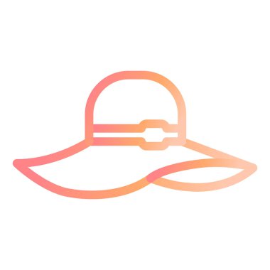 Bayan şapka ikonu. vektör illüstrasyonu