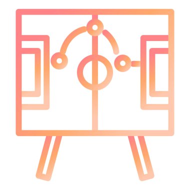 Futbol Stratejisi Modern ikon vektör çizimi 