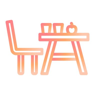 Kamp masası. Web simgesi basit illüstrasyon 