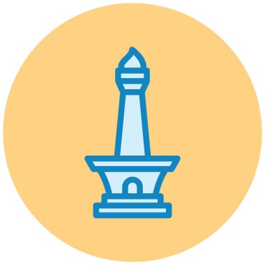 Bina. Web simgesi basit illüstrasyon