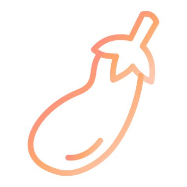 Bir havucun çizgi simgesinin vektör çizimi