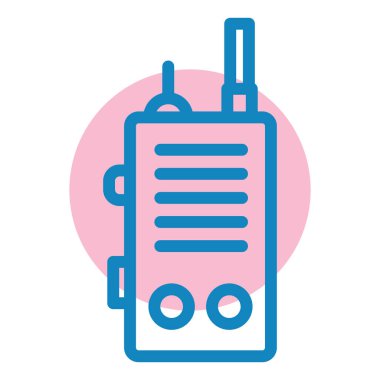 Telsiz telsizi. Web simgesi basit illüstrasyon