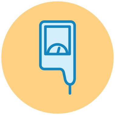 Manometre simgesi, vektör illüstrasyonu basit tasarım