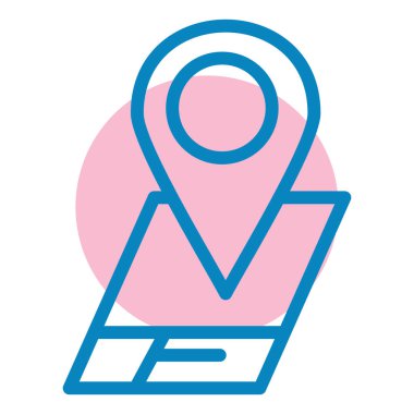 Harita iğnesi. Basit tasarım