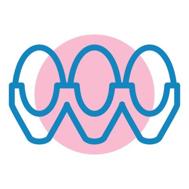 Yumurta simgesi, vektör illüstrasyonu basit tasarım