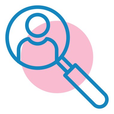 Düz simge, vektör illüstrasyonunu ara