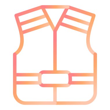 Can yeleği. Web simgesi basit illüstrasyon 