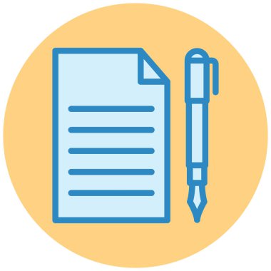 Belge. Web simgesi basit illüstrasyon