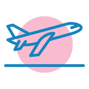 Uçak. Web simgesi basit illüstrasyon