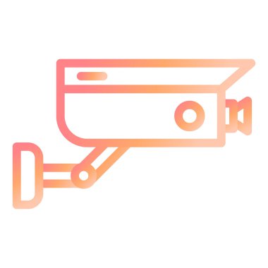 CCTV modern simge vektör illüstrasyonu 