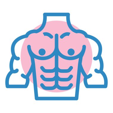 İnsan vücut simgesi vektörü. İnce çizgi işareti. izole edilmiş sınır sembolü çizimi