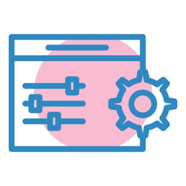 seo ve geliştirme çizgisi vektör simgesi