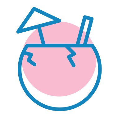 Kokteyl. Web simgesi basit illüstrasyon