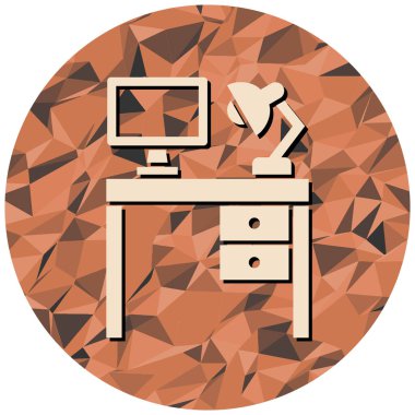 Ofis masası, vektör çizim