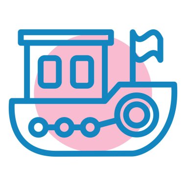 Gemi. Web simgesi basit illüstrasyon