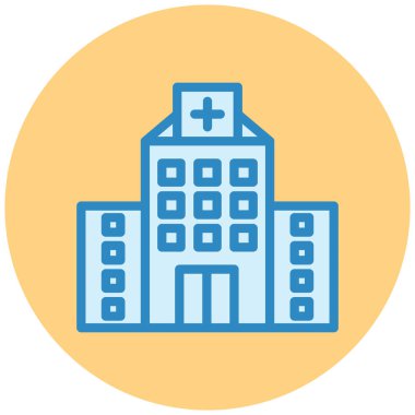 Hastane. Web simgesi basit illüstrasyon