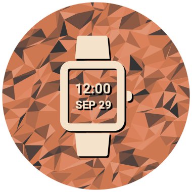 Saati olan akıllı bir saat. vektör illüstrasyonu