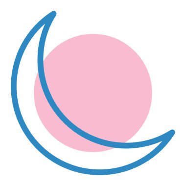 Ay. Web simgesi basit illüstrasyon