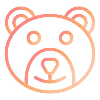 Ayı. Web simgesi basit illüstrasyon