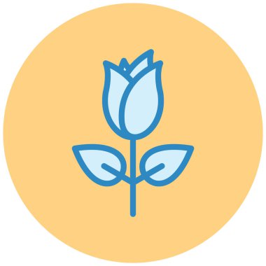 Lale. Web simgesi basit illüstrasyon