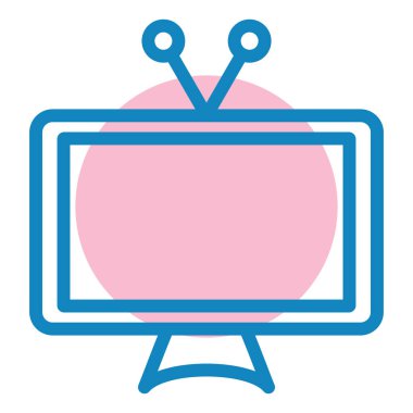 Televizyon. Web simgesi basit illüstrasyon