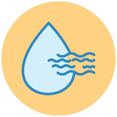 Su. Web simgesi basit illüstrasyon