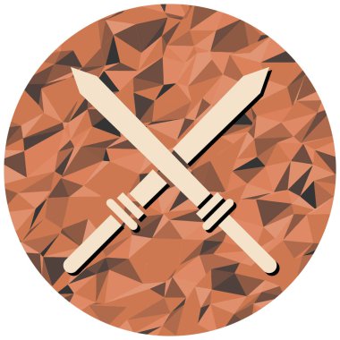 Kılıçlar. Web simgesi basit illüstrasyon