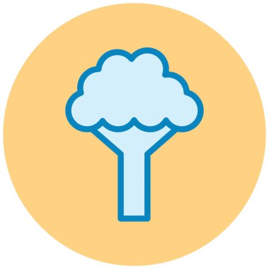 Karnabahar. Web simgesi basit illüstrasyon