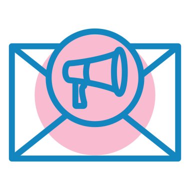 Megafon. Web simgesi basit illüstrasyon