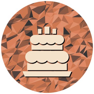 Doğum günü pastası. Web simgesi basit illüstrasyon