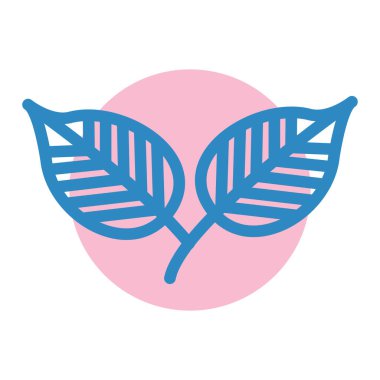 Yaprak. Web simgesi basit illüstrasyon