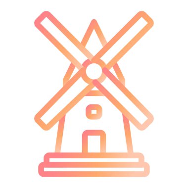 Yel değirmeni modern ikon vektör çizimi 