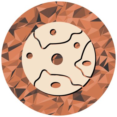 Gezegen. Web simgesi basit illüstrasyon