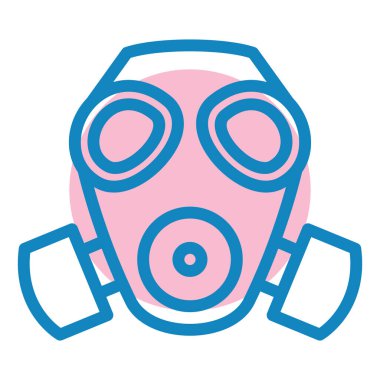 Solunum cihazı. Web simgesi basit illüstrasyon