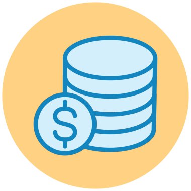 Dolar Sikkeleri. Basit illüstrasyon