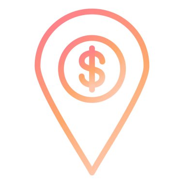 konum modern simge vektör illüstrasyonu 