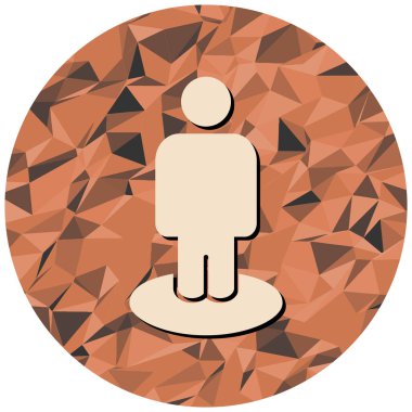 İnsan kaynakları simgesi. Web için insan piktogram vektör sembolünün düz çizimi