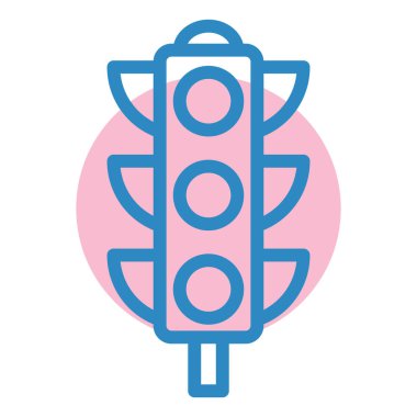 Trafik ışığı düz vektör simgesi