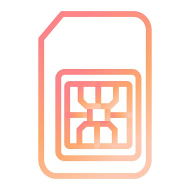 Modern Sim simgesinin vektör illüstrasyonu