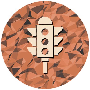 Trafik sinyal simgesinin vektör illüstrasyonu