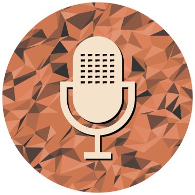 Mikrofon. Web simgesi basit tasarım