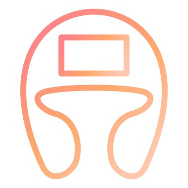 Modern Miğfer simgesinin vektör illüstrasyonu