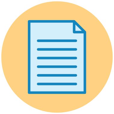 Belge. Web simgesi basit illüstrasyon