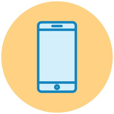 Cep telefonu. Web simgesi basit illüstrasyon